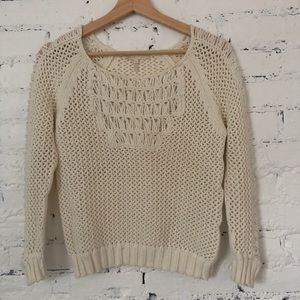 Maje Paris Ivory Crewneck Knit Sweater Size 1 S